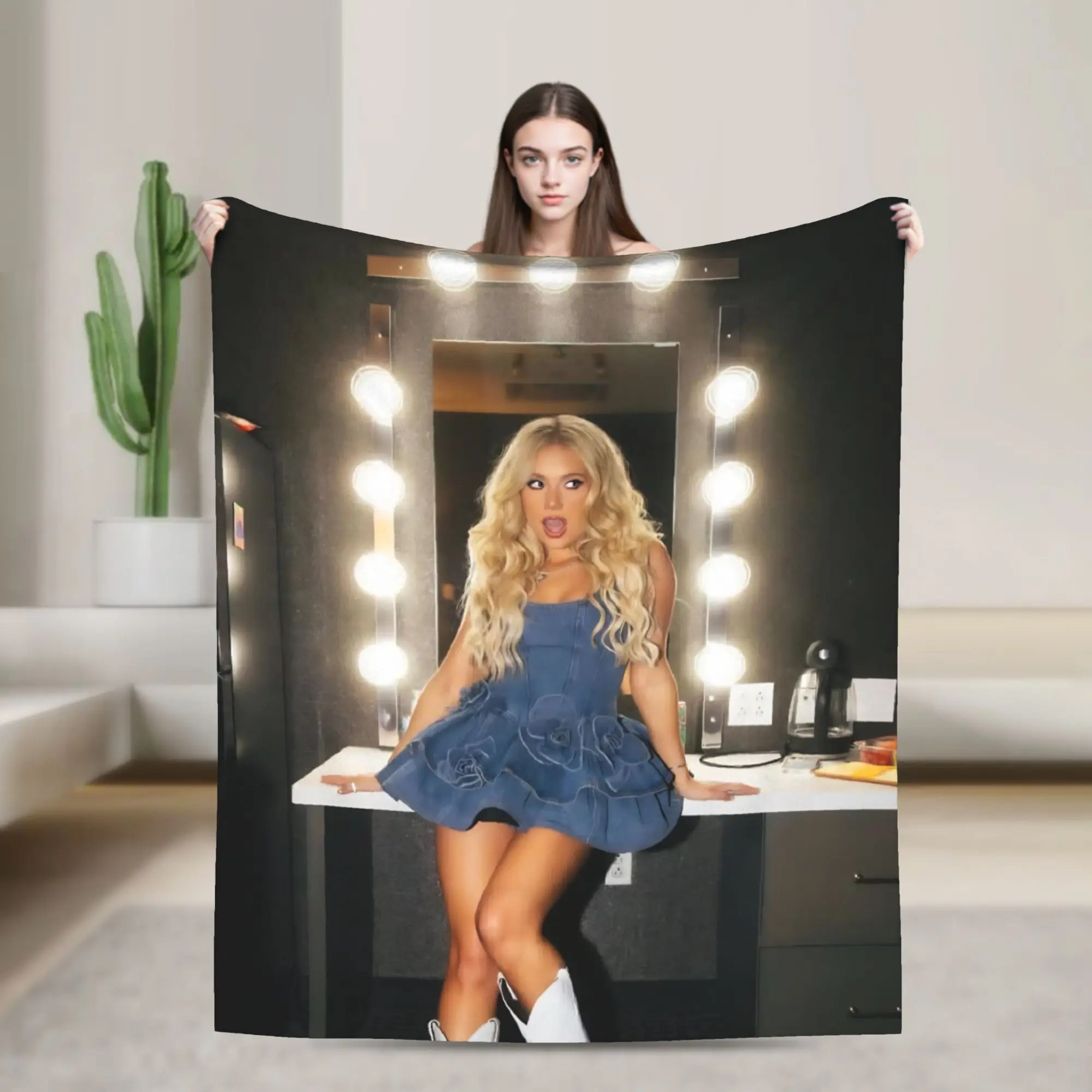 Megan Moroney Singer  Gift Blanket For Men Women Cozy Soft  Throw Blankets for Living Room 50x60 Inches Multi-size