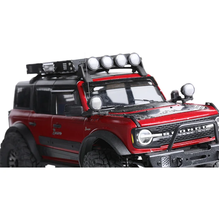 A-pillar Spotlight With Antenna Side Searchlight For 1/18 Rc Crawler Traxxas 1/18 Trx4m Defender/bronco/k5 Fms24 Scx24 Upgrade