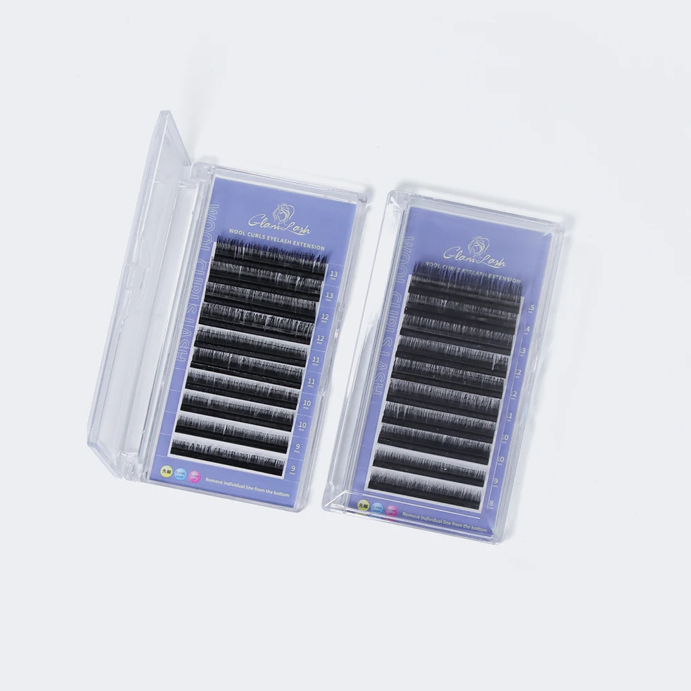 GLAMLASH ثلاثية الأبعاد مجعد رموش صوف حليقة القط العين الرموش رقيق سميكة Fasle الرموش الطبيعية طويلة اليدوية رموش تمديد #6