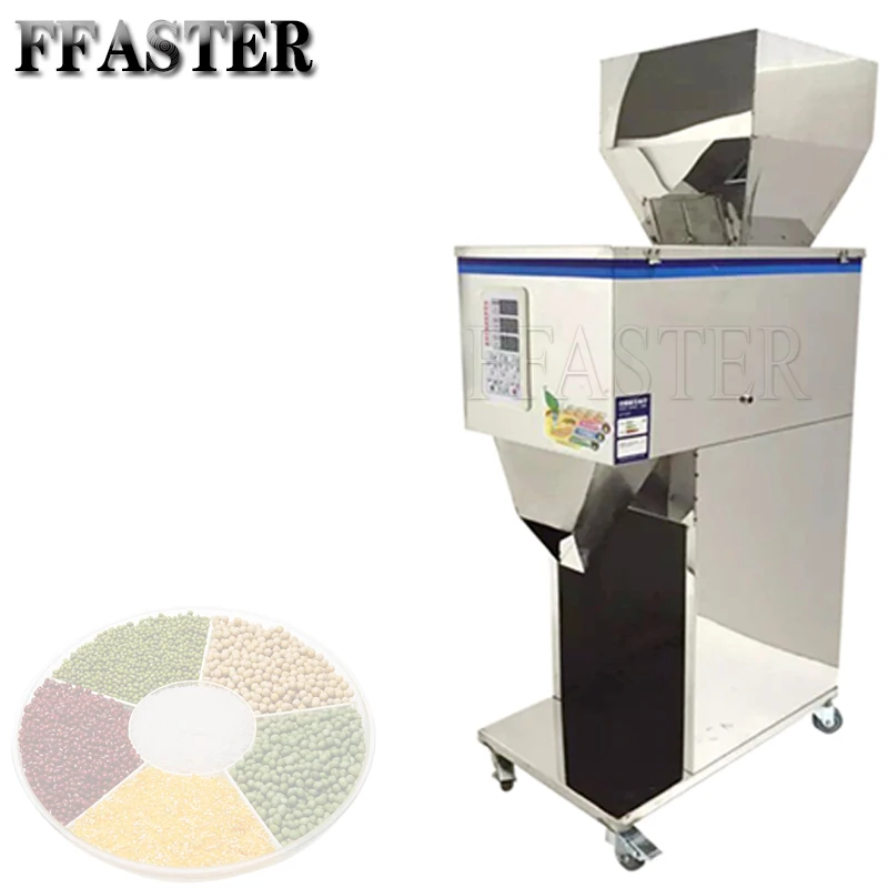 Food Racking Machine Granular Powder Grain Rice Weighing Packing Machine Filling Machine 10-999g For Seeds Coffee Bean