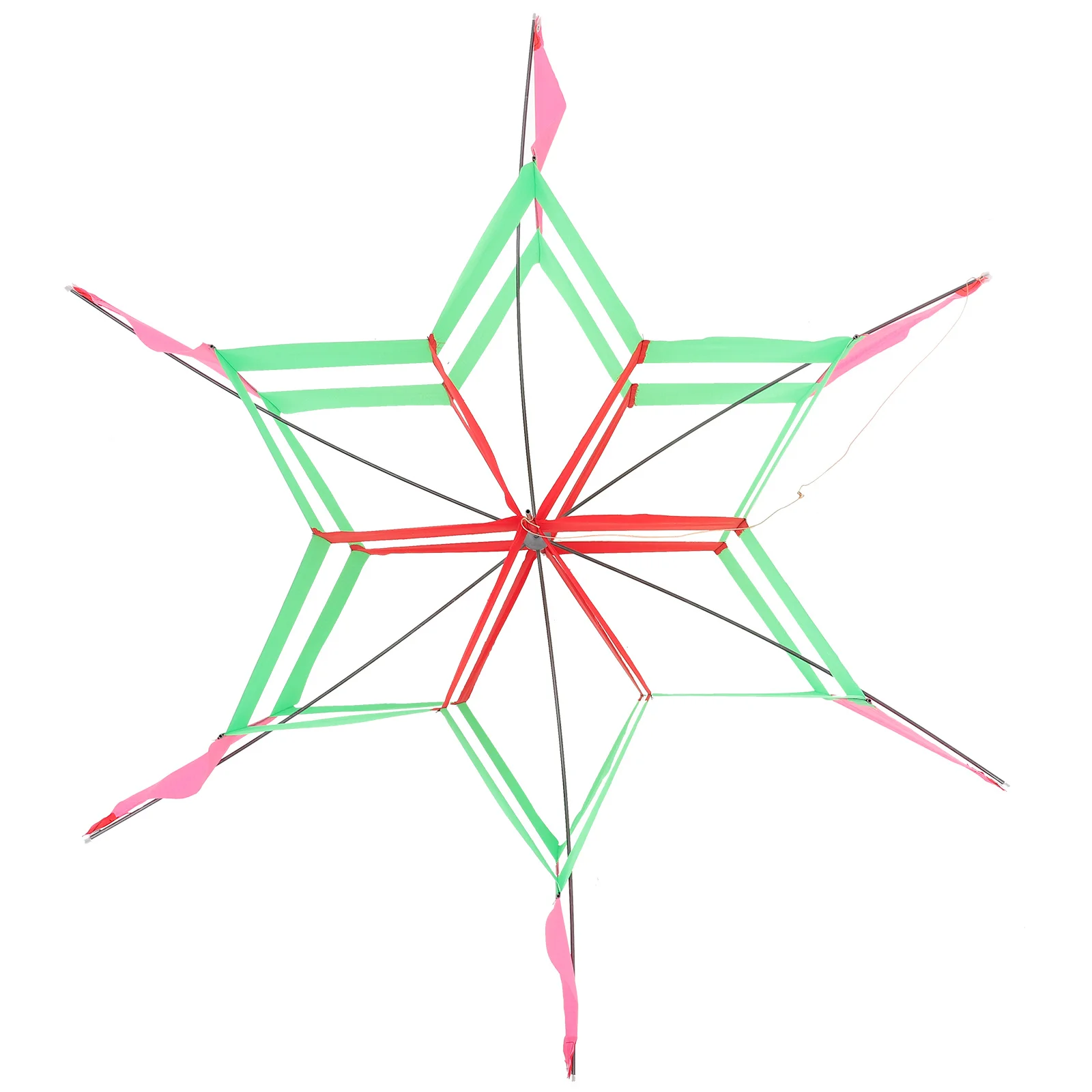 Cometa hexagonal de flor de ciruelo para exteriores, colorida, brillante, creativa, divertida, de tela estéreo, para adultos y niños, cometa de flor de ciruelo