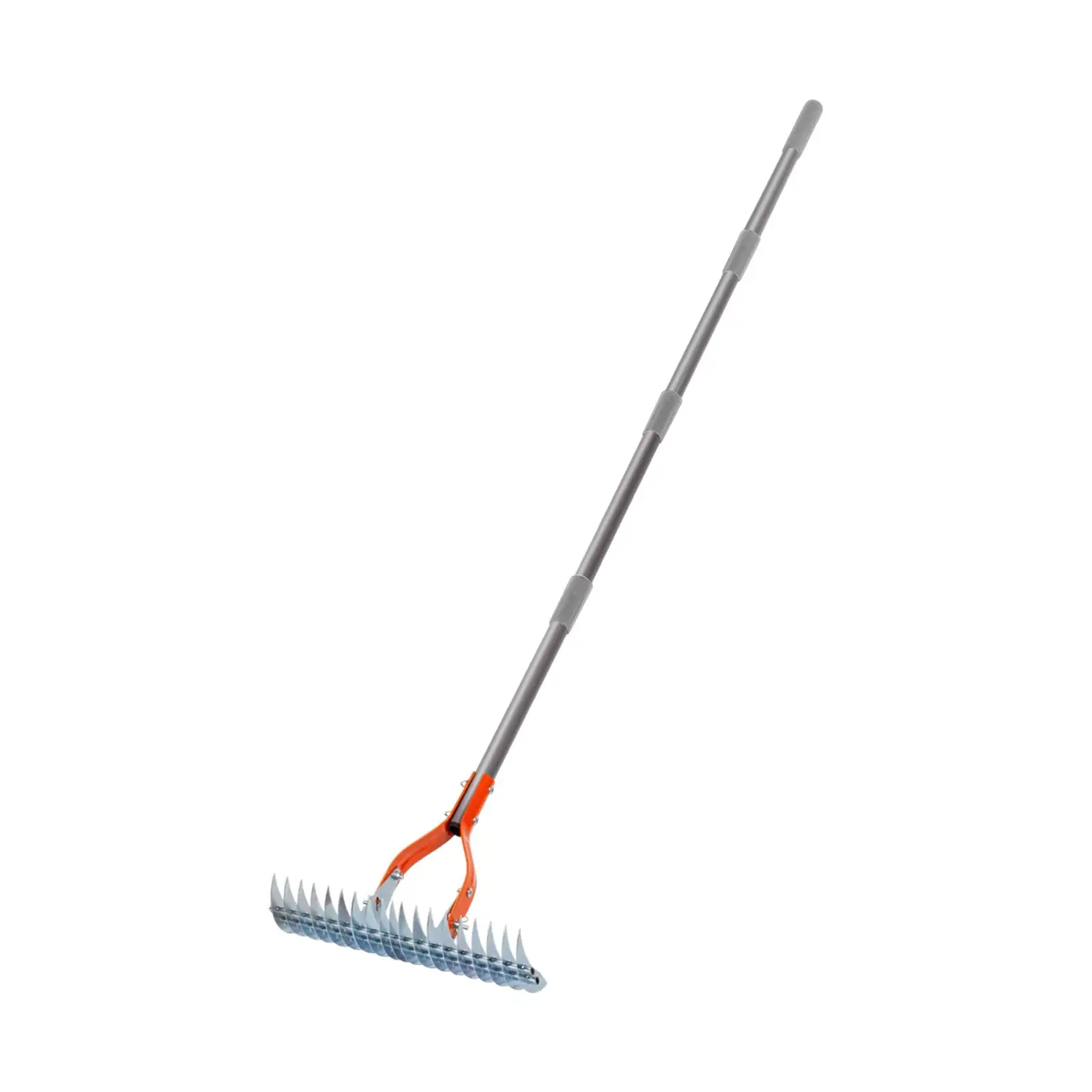 

Thatch Rake Heavy Duty Leaf Rake Adjustable Length 101.5cm-177.8cm Adjustable Rake Head Garden Descaling Rake Scarifying Rake