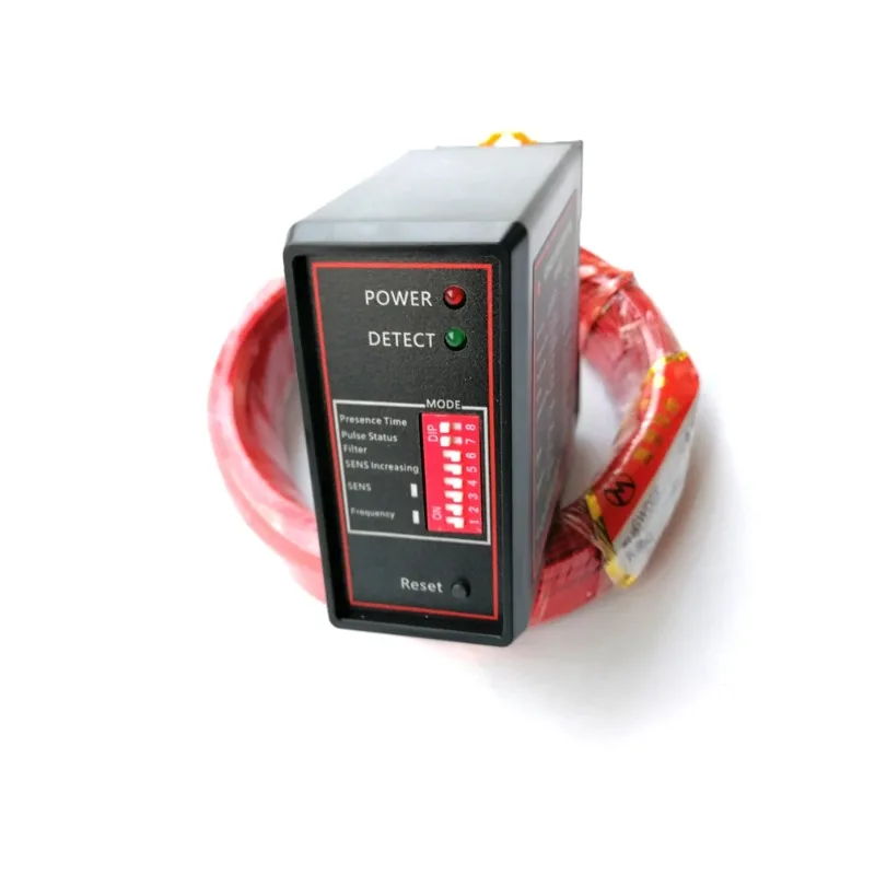 PD132 Single Channel Vehicle Loop Detector with 50m Loop Cable for Barrier Gate Parking Control Parts