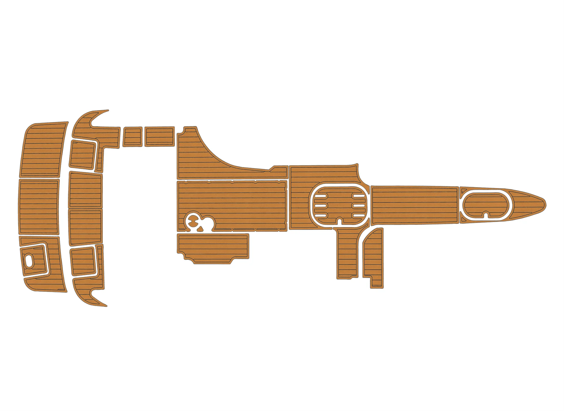 

2000-2005 Four winns H280 1/4" 6mm EVA foam Non-Slip PVC Teak Decking marine Mat aqua gatorstep carpet Marine Floor