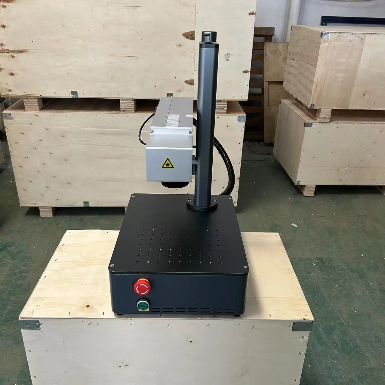 JPT 20W 50W M8 mini fiber laser marking machine do metal and non metal glass material