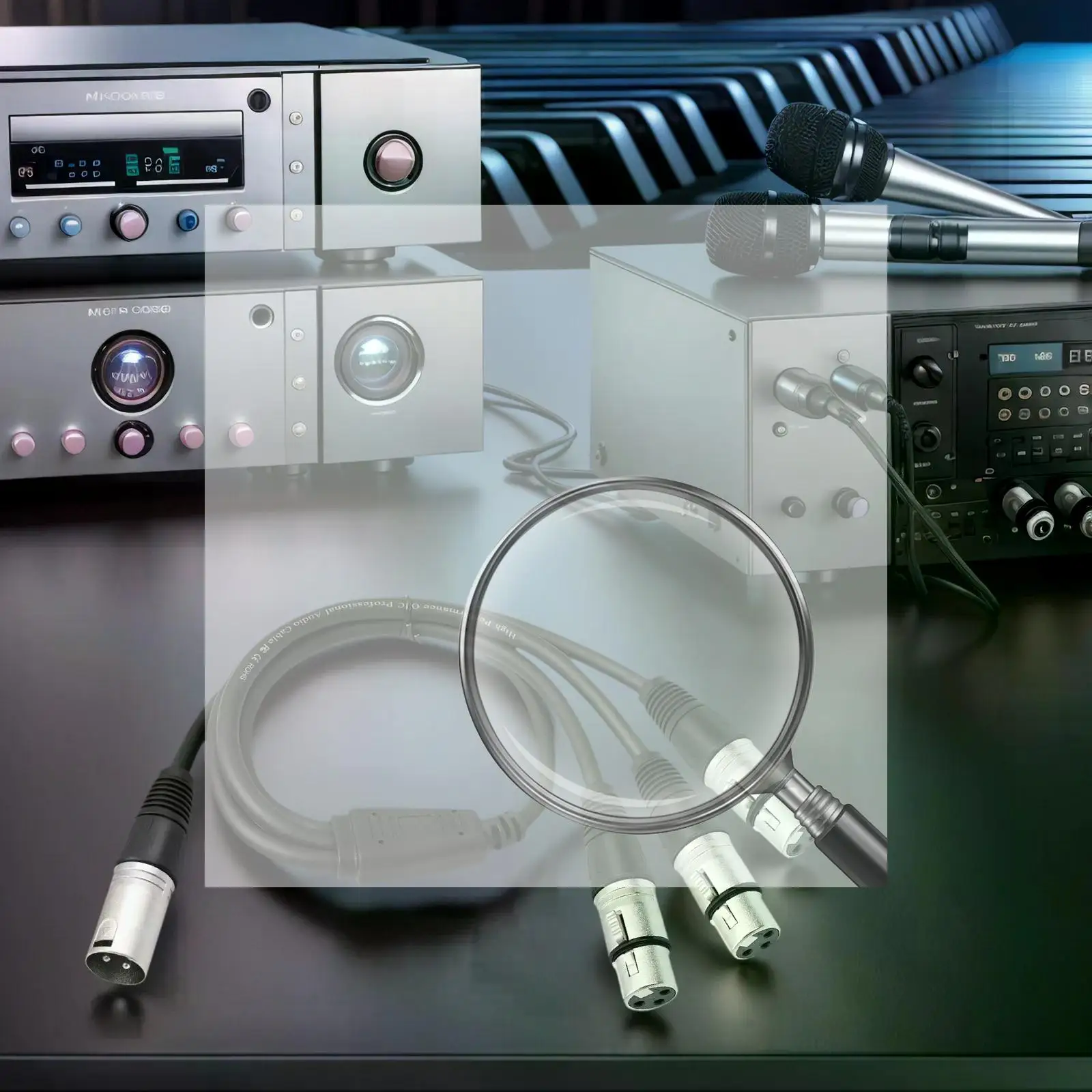 

3Pin Y Splitter Cable Foil+Braided Shielded Audio Cable Adaptor Lightweight Microphone Cable for Mixer Microphone Amplifier