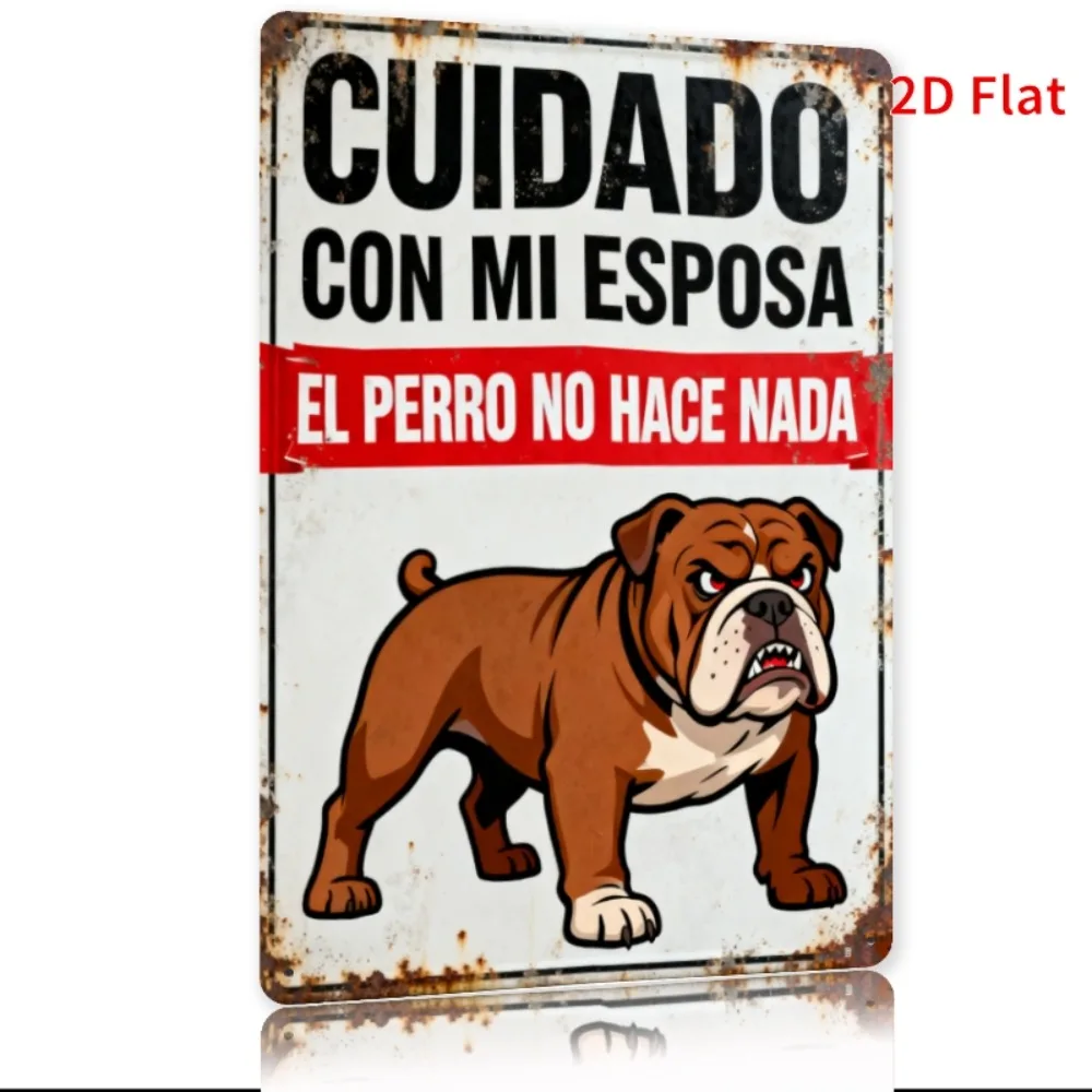 Vintage Spanish Humor Metal Sign | Iron Wall Art for Indoor & Outdoor, Rainproof | Easy Hang for Bar, Garage, Man Cave