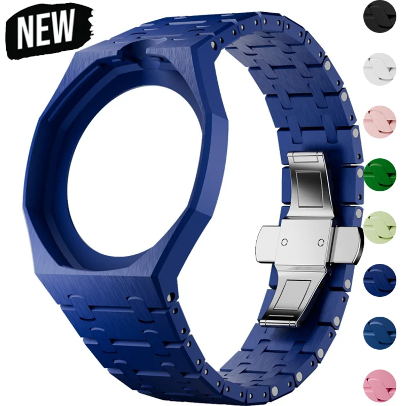 For Swatch X AP Royal POP Ceramic Band Biomaterials Watch Case Strap Luxury Modification Kit Pocket Changer To Wristwatch Cover