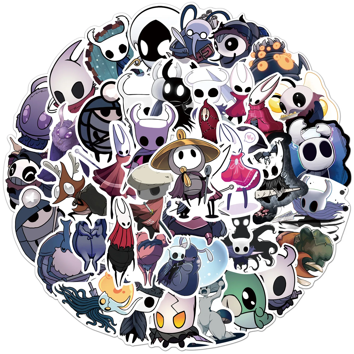 10/54PCS Hollow Knight Stickers Action Adventure Game Cartoon Sticker Funny 2D Game Graffiti Laptop Guitar Car Bike Decals Toys
