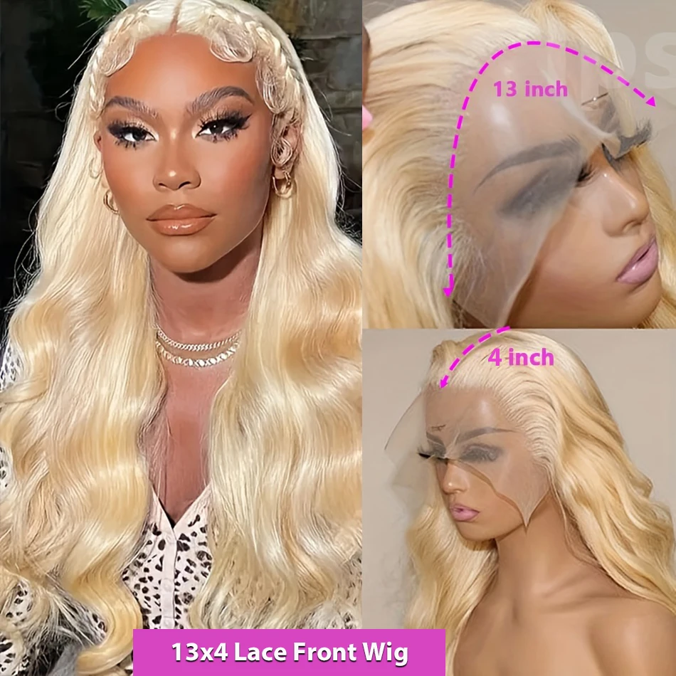 40 Inch 613 Blonde HD Lace Front Body Wave Wigs 100% 13x6 200 Density Colored Human Hair Brazilian Cheap Wigs on Clearance Sale