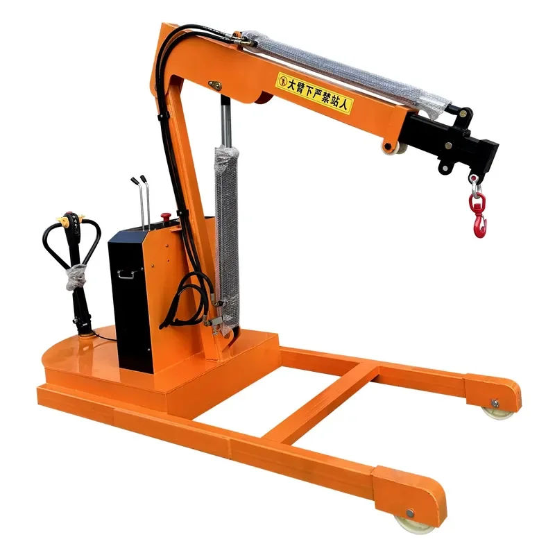 New High-quality Small Electric Mobile Truck-Mounted Hydraulic Crane with Chain Sling Metal Construction
