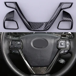 1Set Carbon Fiber Style Steering Wheel Frame Trim Fit For Toyota Highlander Kluger 2014 2015 2016 2017 2018 2019