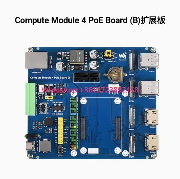 For Raspberry Pi CM4 Dual Gigabit Ethernet Port Expansion Board Core Board Computing Module with Case