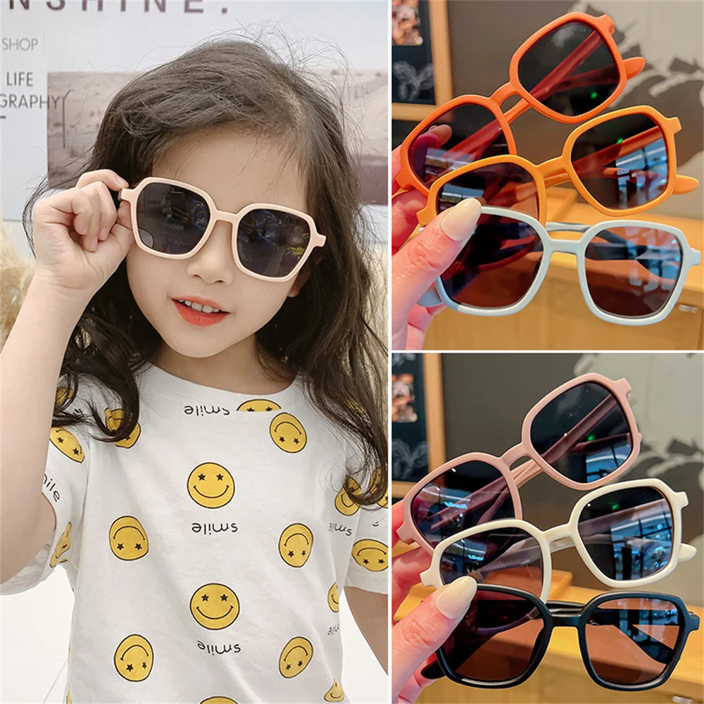 Children's Sunglasses Girls Boys Sunglasses Trendy Cool Girls Baby Fashion Silicone Glasses Sunscreen Protection  UV400 2022