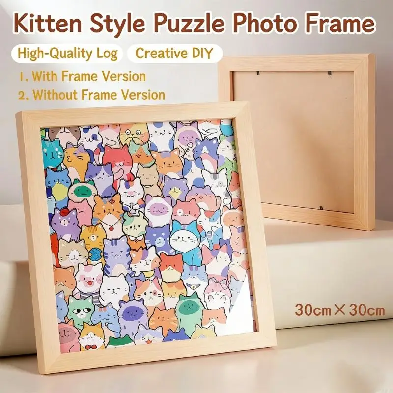 (عبوة واحدة) أحجية تلوين مرسومة يدويًا للقطط أحجية مع أقلام تلوين ملونة، للأطفال من سن 6 إلى 12 عامًا، نشاط تعليمي للعائلة