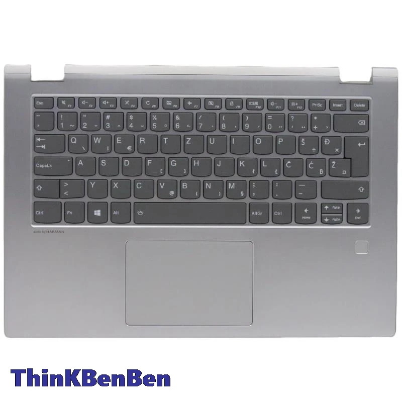 

SI Slovenian Keyboard Platinum Upper Case Palmrest Shell Cover For Lenovo YOGA 530 Flex 6 14 14IKB 14ARR 5CB0R08469