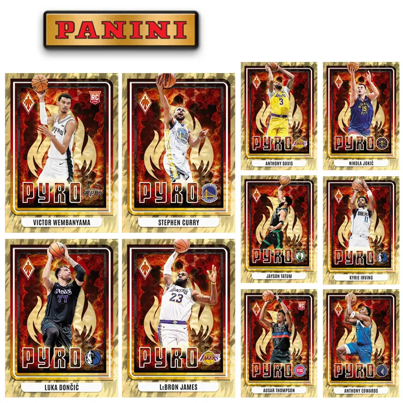 

Panini Diy Домашняя НБА 2024 Пиро Золотой Винил Леброн Джеймс Стивен Карри Лука Дончич Уembanyama Баскетбольная Звезда Коллекционная Карта Подарок