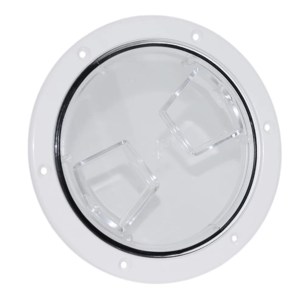4 6 Inch Round Deck Plate Marine Boat Inspection Hatch Cover Plate Cut Out ABS Plastic Anti-corrosive Boat Deck Hatch Custom