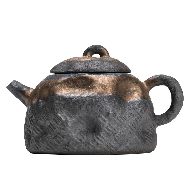 HYS light luxury high-end ceramic Chinese retro small teapot single pot with filter household brewing teapot new hand-held pot