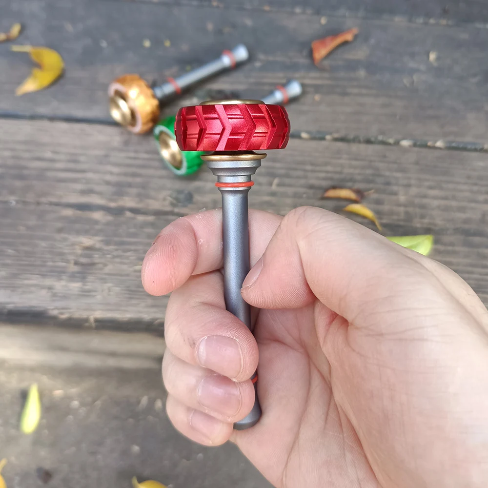 Stress-relieving Toys, EDC Fidget Spinner Wand, Ratchet Spinning Top, Adult Stress-relieving Toys, Magnetic Metal.