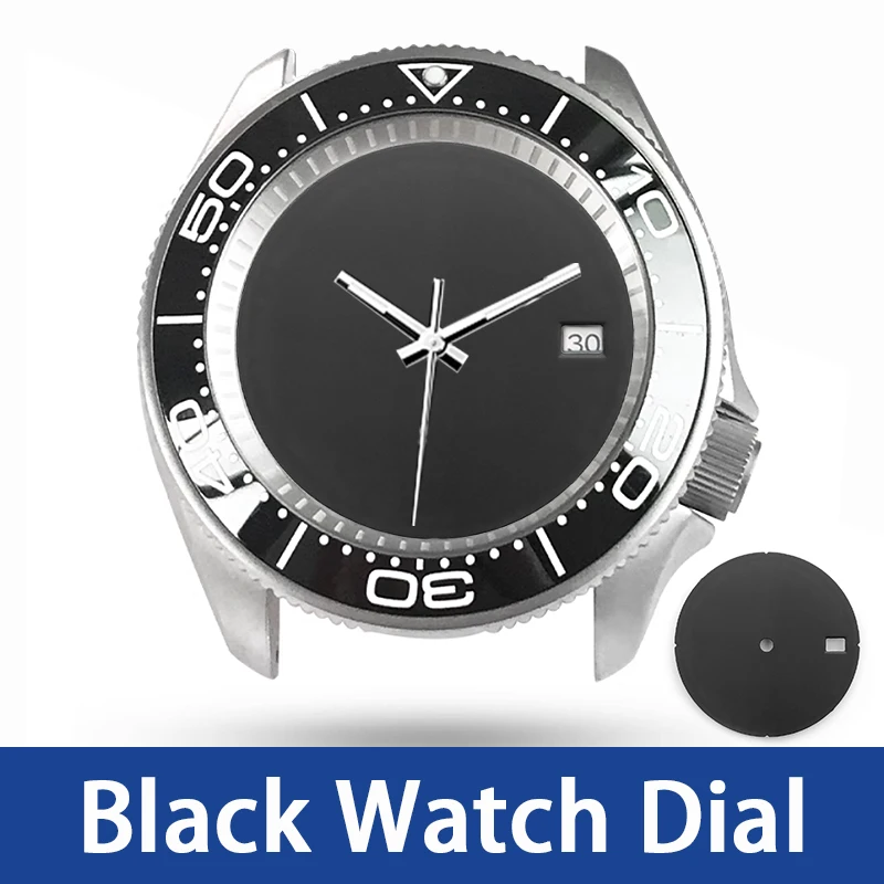 28.5 مللي متر أسود ماتي نافذة تاريخ واحدة ساعة الطلب ل NH35 NH36 7S26 4R35 4R36 حركة SKX007 SKX009 SKX011 أجزاء وزارة الدفاع