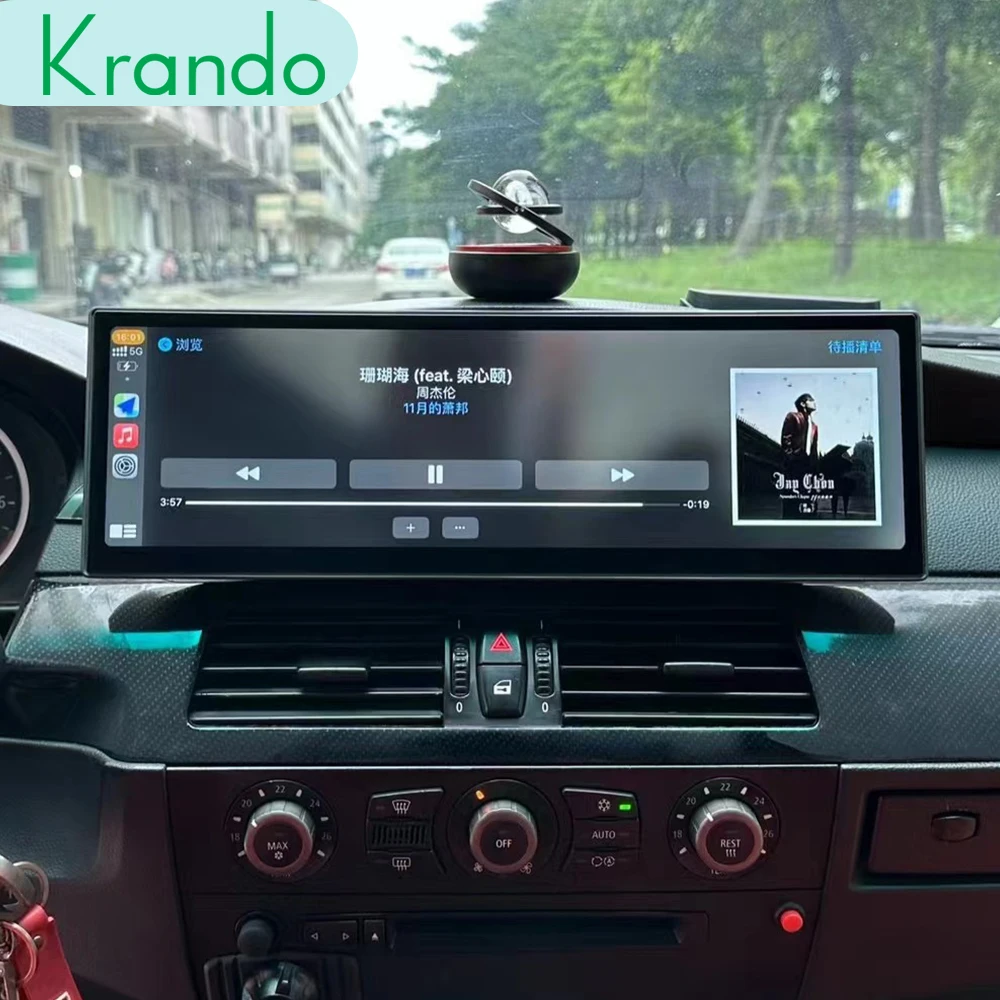Krando 14.9'' Car Radio For BMW 3 Series E90 5 Series E60 2005 - 2012 Android Screen Wireless Carplay 4G Wifi GPS Head Unit