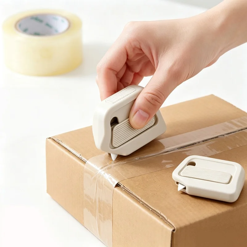 Automatic Retractable Box Cutter Portable Safety Ceramic Blade Cutter  Hand Tool for Express Parcel Package Opening Crafts