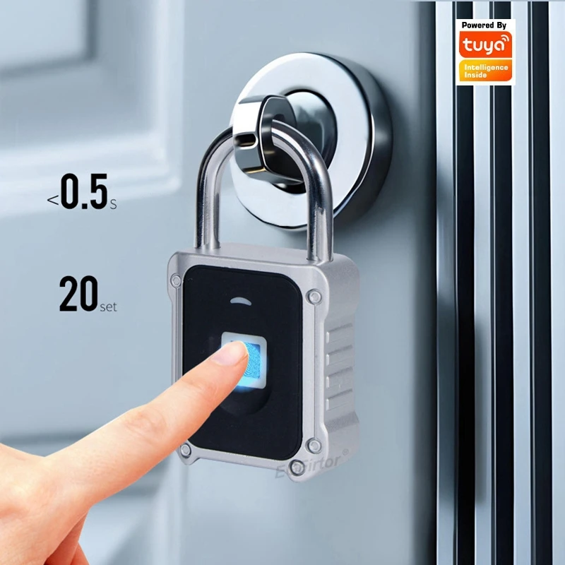 

Электронный умный дверной замок Tuya Bluetooth с функцией распознавания отпечатков пальцев и дистанционным управлением через приложение для безопасности сумок, ящиков и шкафчиков