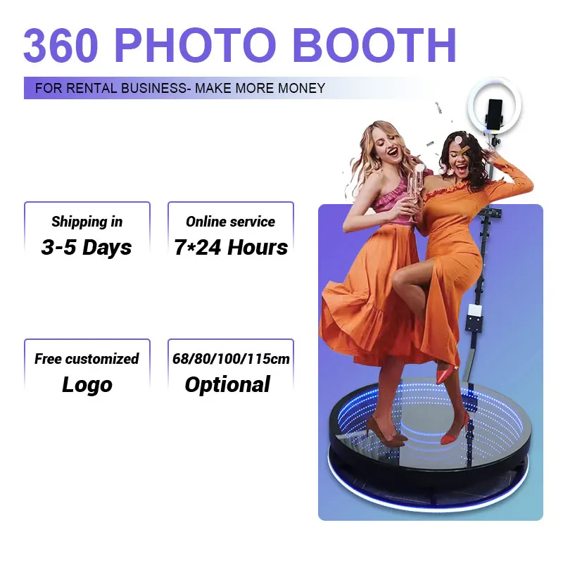 Cheapest portable Luxury Photo Booth Machine For Party Wedding Event selfie magic Video Booth free accessories 360 Booth Photo