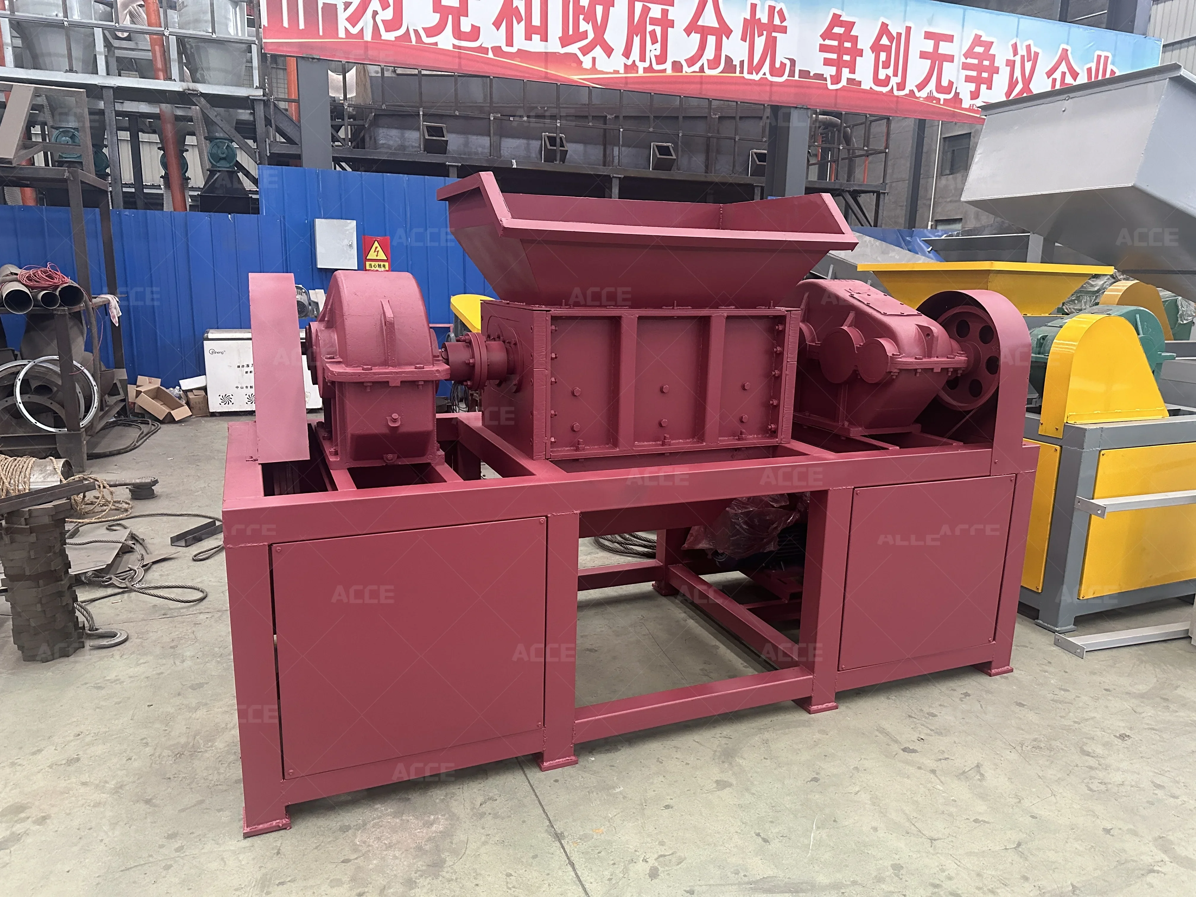 Ali Hot Sales Canada Market Metal Shredder Cardboard Shredder Machine Double Shaft Shredder Machine