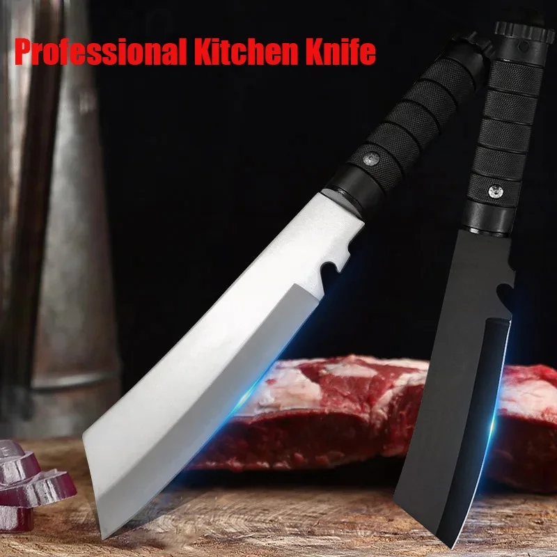 WXCOO Forged Boning Knife with Cover Meat Knife Professional Kitchen Pig Butcher Cleaver Fish Fruit Steel Stainless Knife