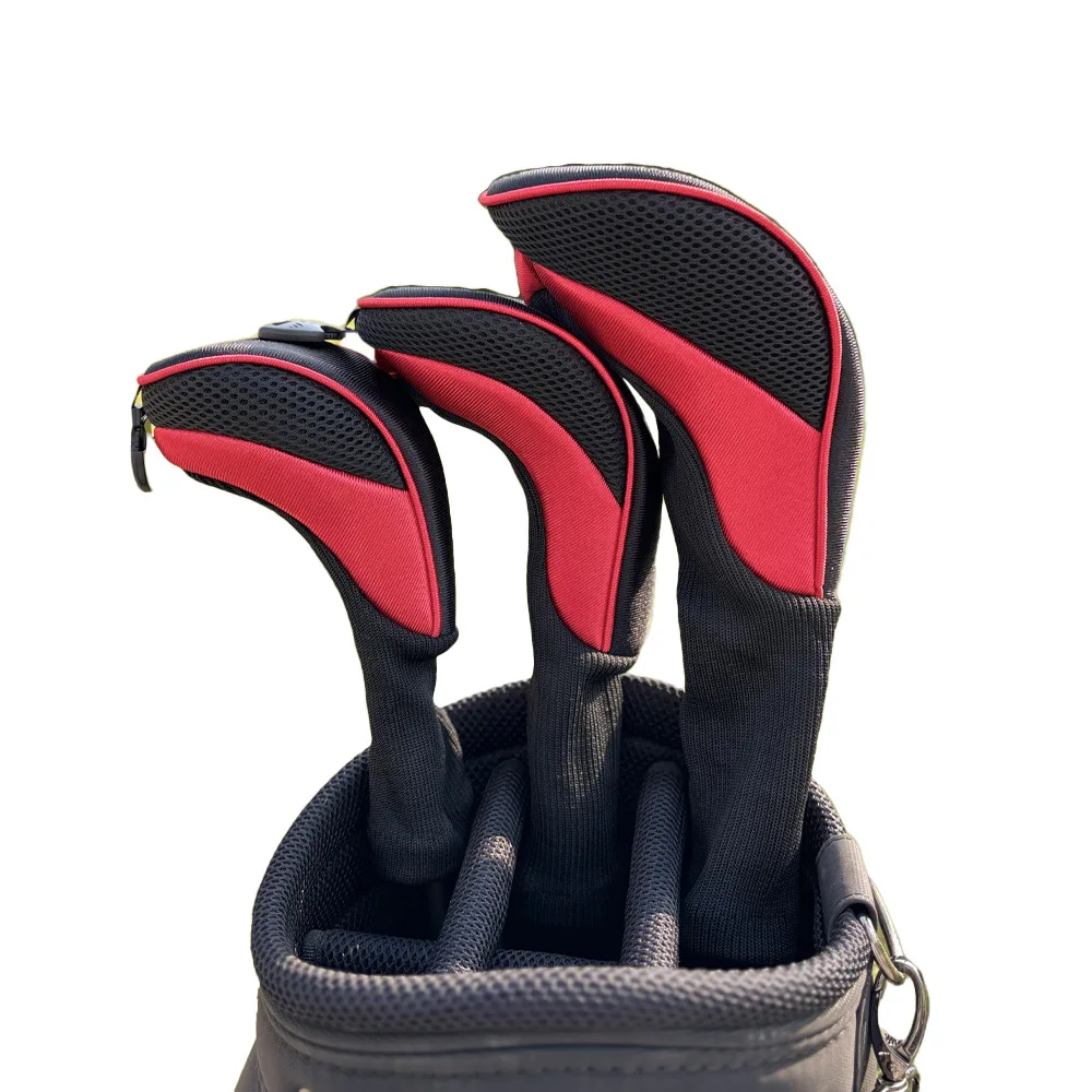 

Premium Golf Headcovers Set - Perfect Fit For Driver, Fairway Wood, And Hybrid - Stylish And Durable Golf Red Accessory