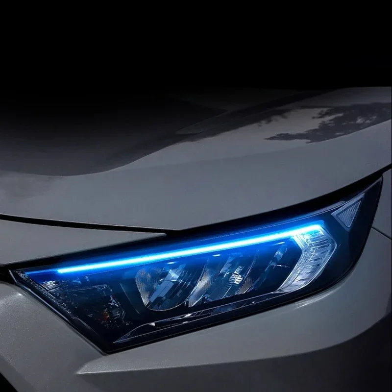 For Toyota Rav4 Rongfang Front Face Day Driving Fog Light Change Decoration Special Light Eyebrow Change Color Sticker Body