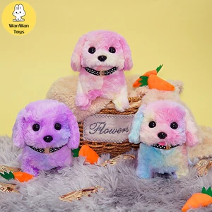 لعبة كهربائية WanWan-Plush للأطفال ، متعددة ، هدايا أعياد الميلاد ، يمكنها المشي ، القفز والنباح ، دمى أفضل 8 مبيعات قطيفة Pinscher - No7