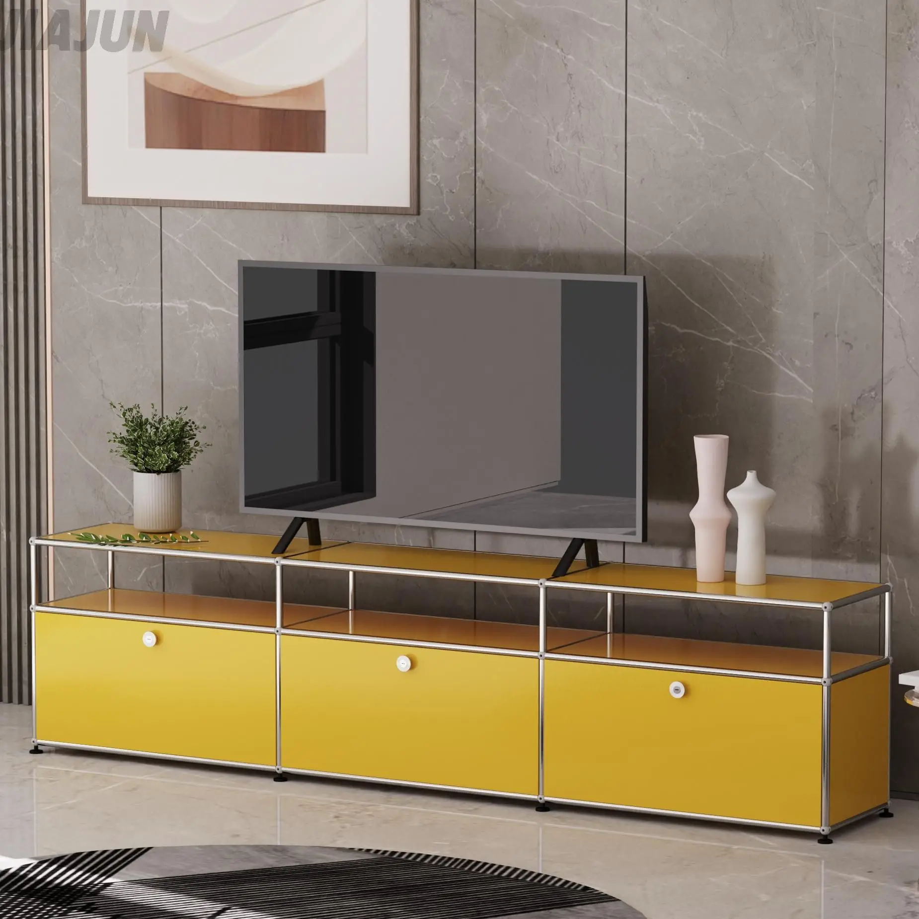 New Arrival Hot-Seller |Multicolored Metal TV Cabinet Customizable Formaldehyde-Free Odorless for Living Rooms and Office Room