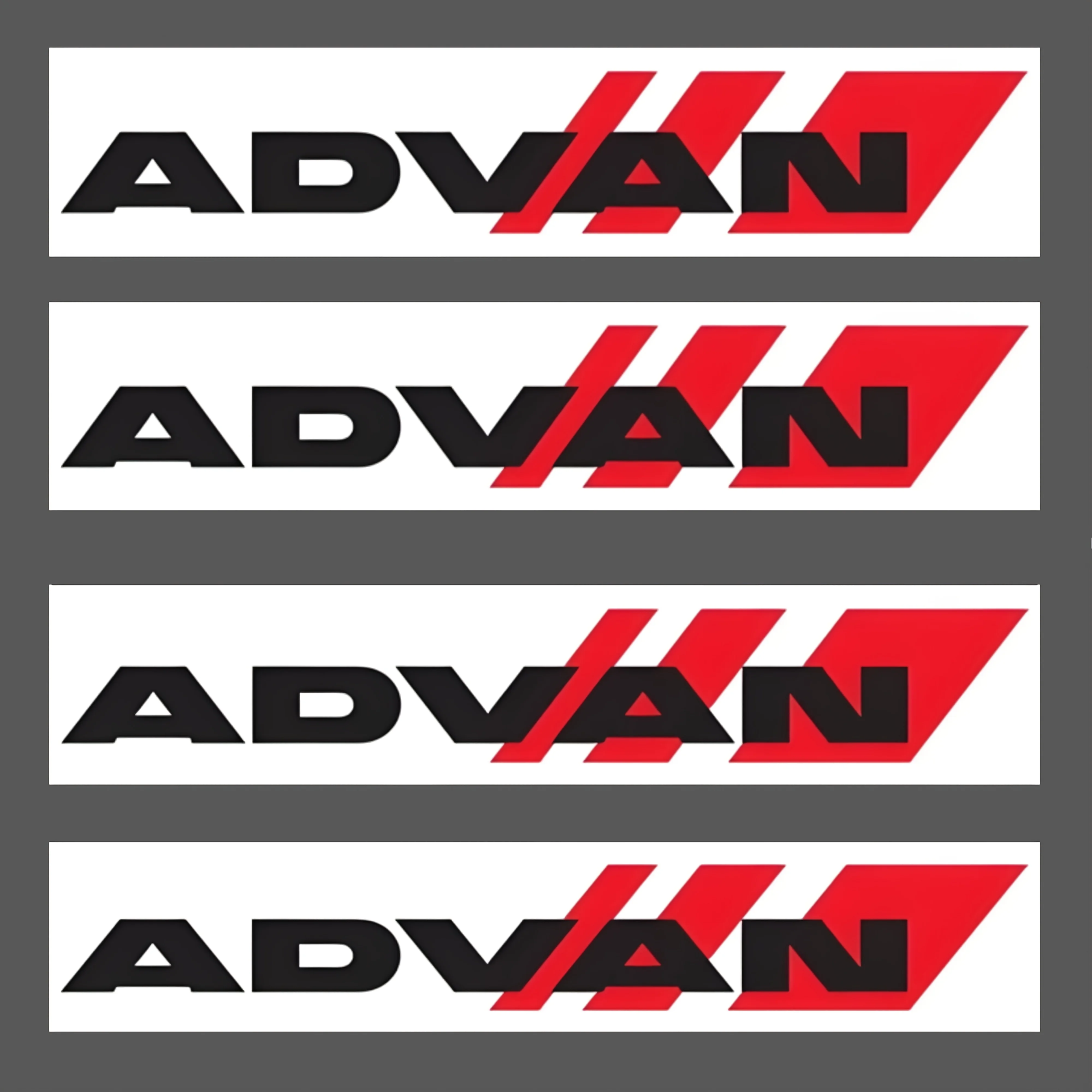 ADVAN سباق عجلة حافة ملصقات مصورة 4 قطعة PVC شعار السيارة شارة السيارات الخارجية ضبط اكسسوارات الديكور مقاوم للماء