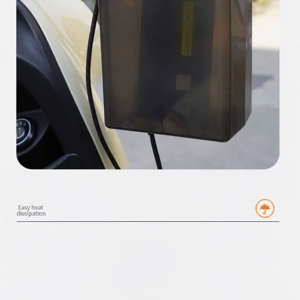 Outdoor Charger Protection Case Waterproof Rain Shield Electric Vehicle Charging Accessory Storage Box Ventilation Design