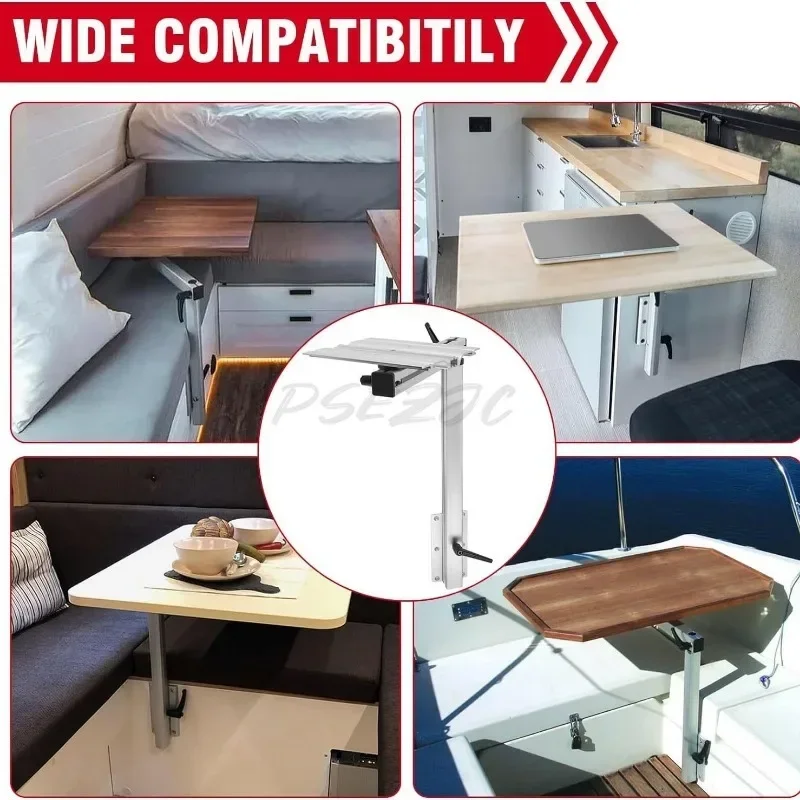 Kaki meja putar, kaki furnitur sederhana lepas pasang dan tersembunyi paduan aluminium RV Yacht