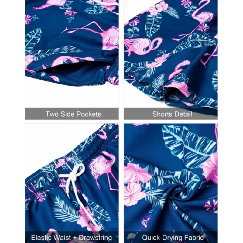 Summer Exquisite Men's Shirt Set Coconut Print Short Sleeve Top Leopard Print Shorts 2 Piece Hawaii Beach Men's Fashion Clothing