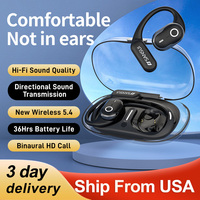 Sansui w26 ows open earhook earphone with Mic Waterproof Run office Hi Fi Stereo noise cancelling Wireless Bluetooth headphones