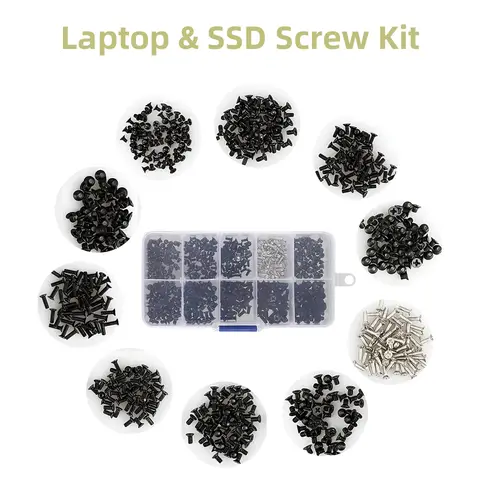 500pcs M2 M2.5 M3 Laptop Screws Kit, SSD M.2 Screws, for Phillips Flat Head Tiny/Small Machine Screws Set for Electronics Repair