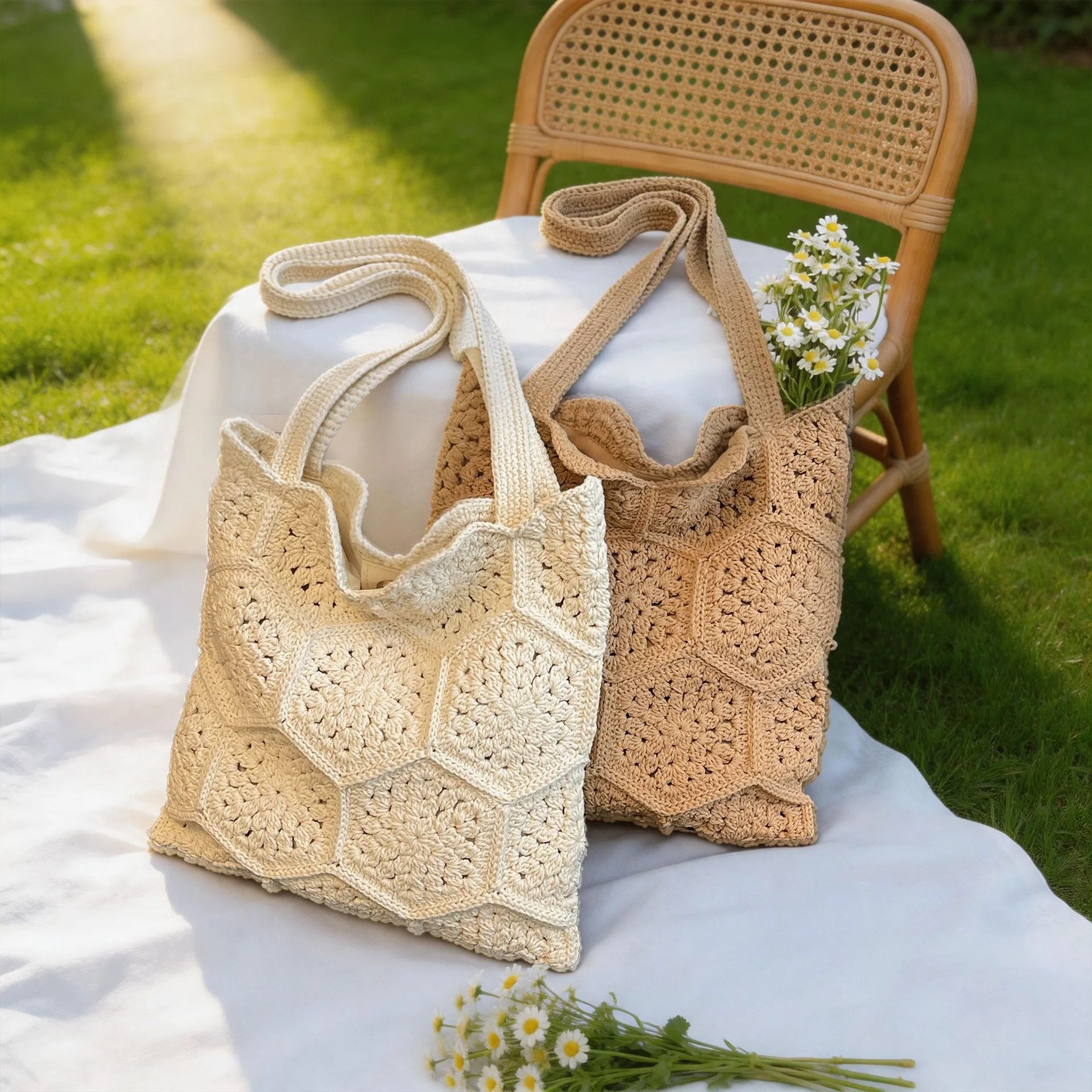 laid-back-style-woven-bag-women's-2026-new-summer-beach-vacation-single-shoulder-bag-large-capacity-commuting-tote-bag