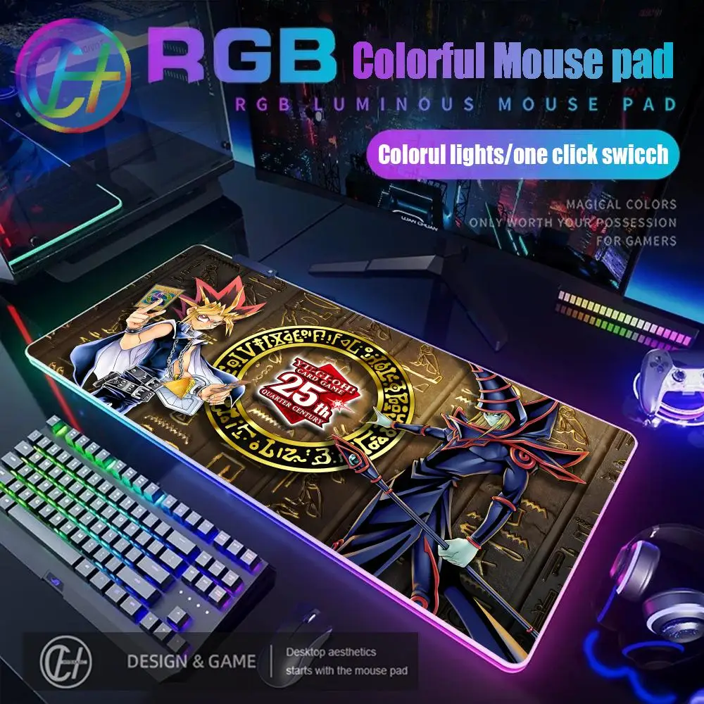 

Коврик для мыши RGB игровой коврик для мыши настольный коврик HD геймер большой светодиодный светильник XXL YuGiOh коврики для мыши ПК компьютерный ковер