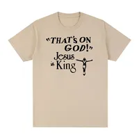 oversized t shirt men Kanye West Jesus Is King Hip Hop Vintage T-shirt Street wear Cotton Men T shirt New Tee Tshirt Womens Tops