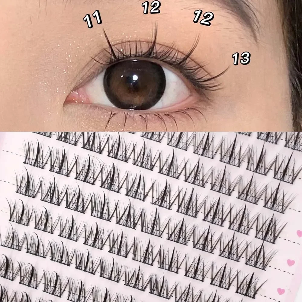 Natural Individual Cluster False Eyeslashes 32 Rows 3D Professional Eye Lash Extension Grafting Fake Eyelashes Wholesale Makeup