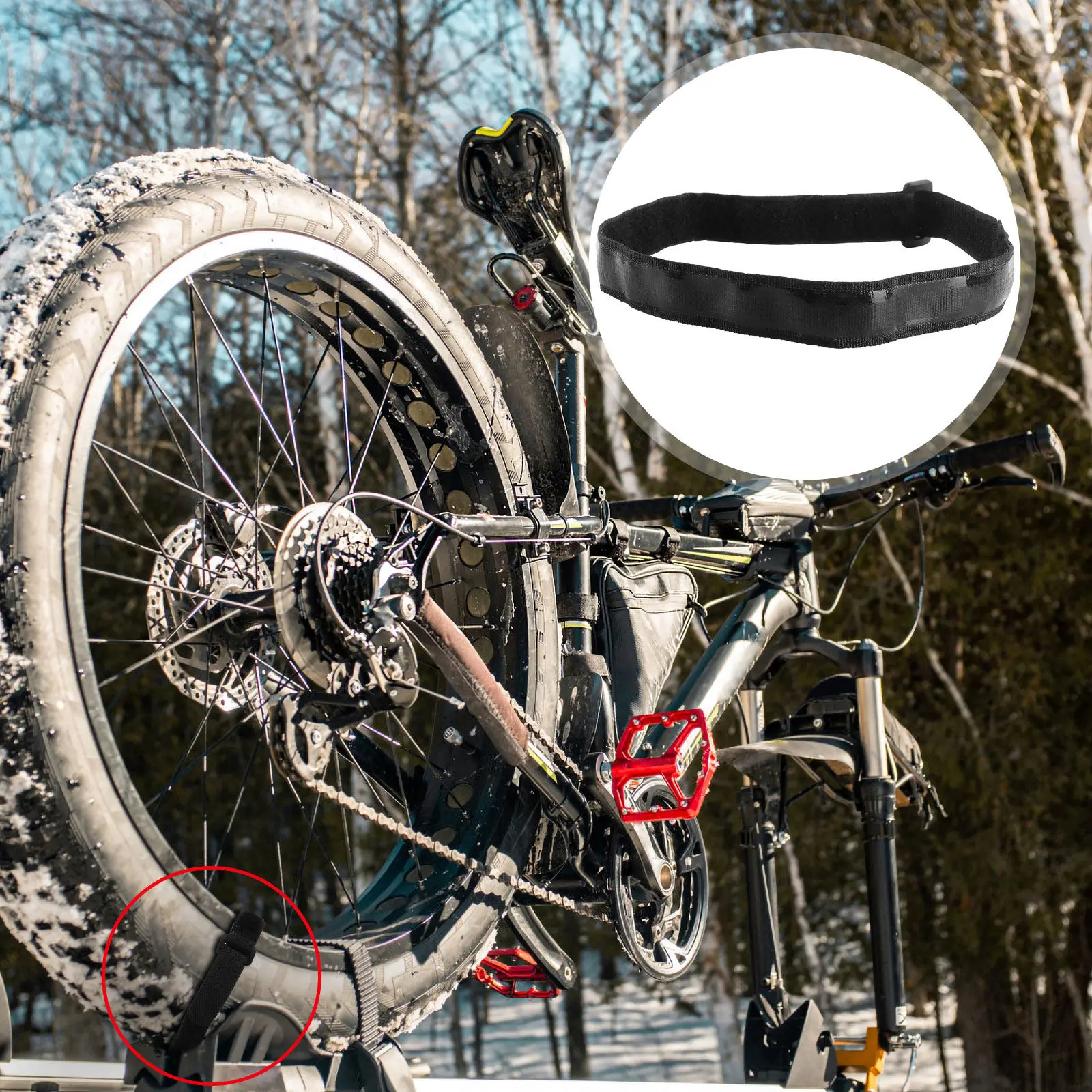 1Pcs Industrial Grade Nylon Hook and Loop Strap Plastic Buckle Reusable Cable Tie for Bike Wheel Binding Cord Sorting Skis