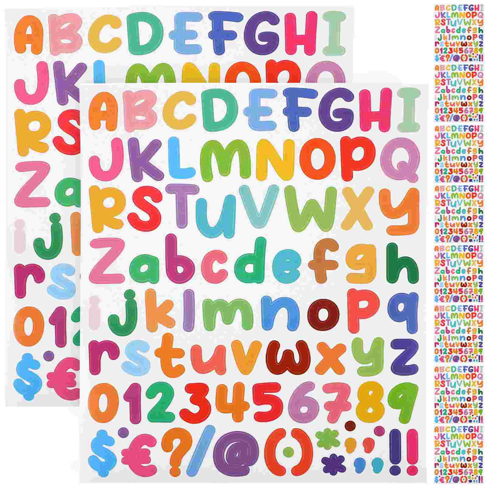 10 Sheets Alphabet Stickers Number Letter for Scrapbooking Mailbox Letters Lettering
