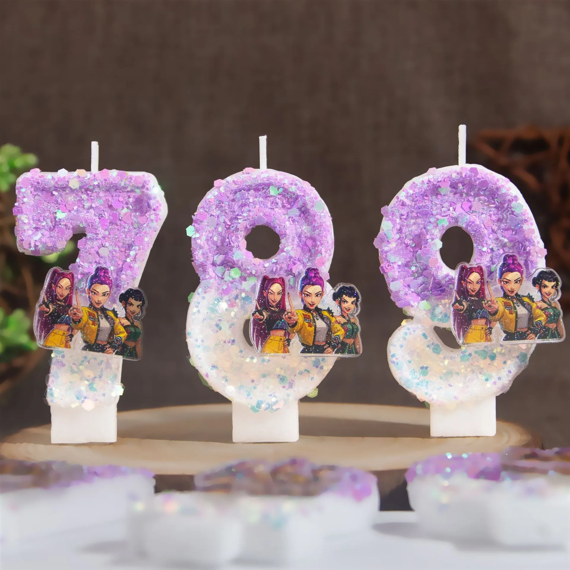 

2026 Hot Demon Digital Candle Cake Decoration Number Candle Cake Top Birthday Party Kpop Cake Decoration