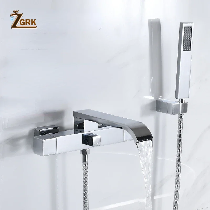 

Bathroom Bathtub Faucet Extended Golden Bath Faucet Simple Wall Mounted Mixing Tap Hot Cold Water Waterfall Shower Faucet