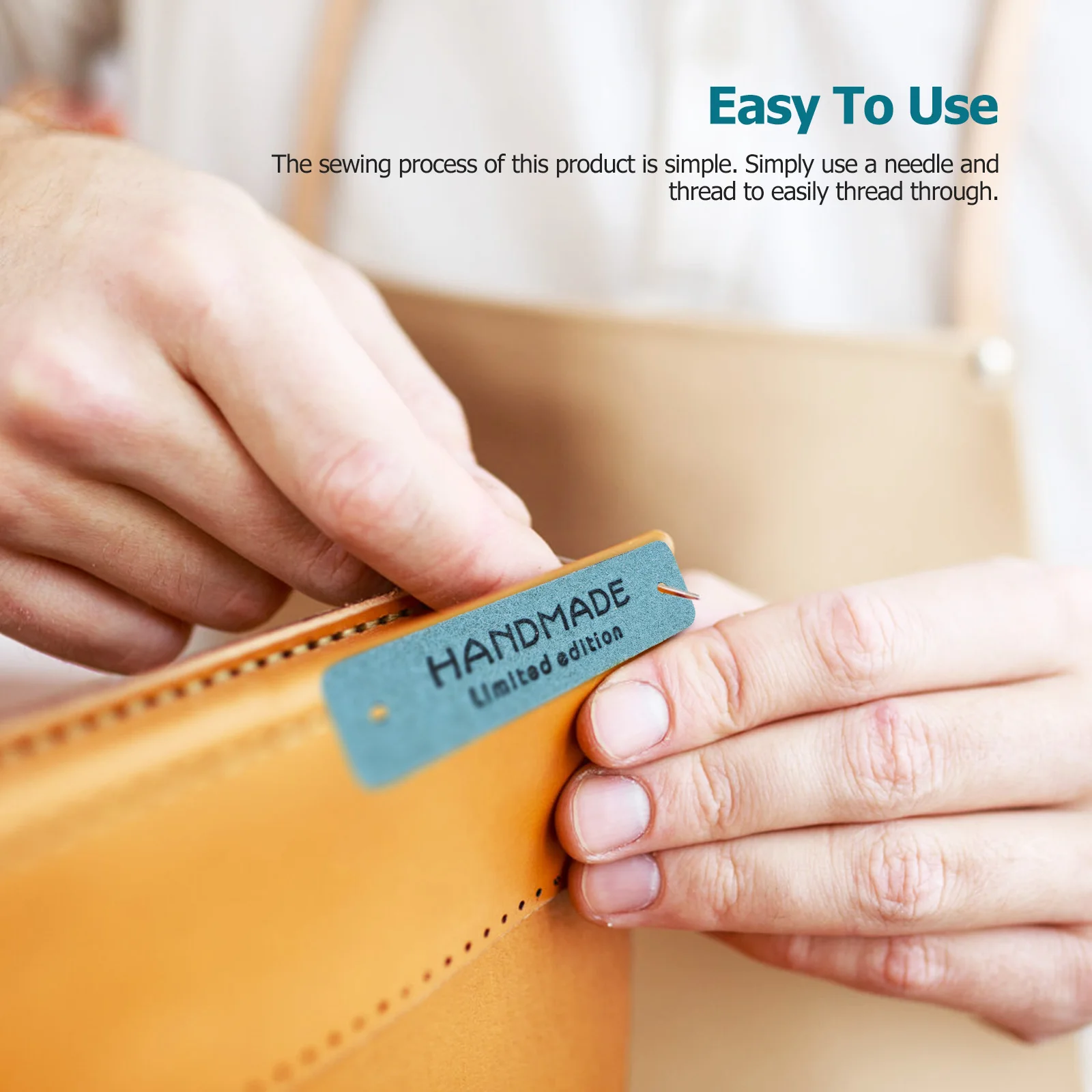 

60 pcs Clothing Tags Cloth Sewing Labels Embossed Heart Design Diy Craft For Clothes Bags Hats Scarves Backpacks